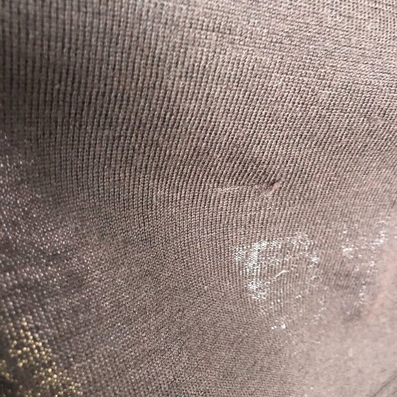 EILEEN FISHER OpenFront Merino Wool Eggplant/Brown Cardigan/Sweater 3/4 sleeve M - Picture 16 of 16